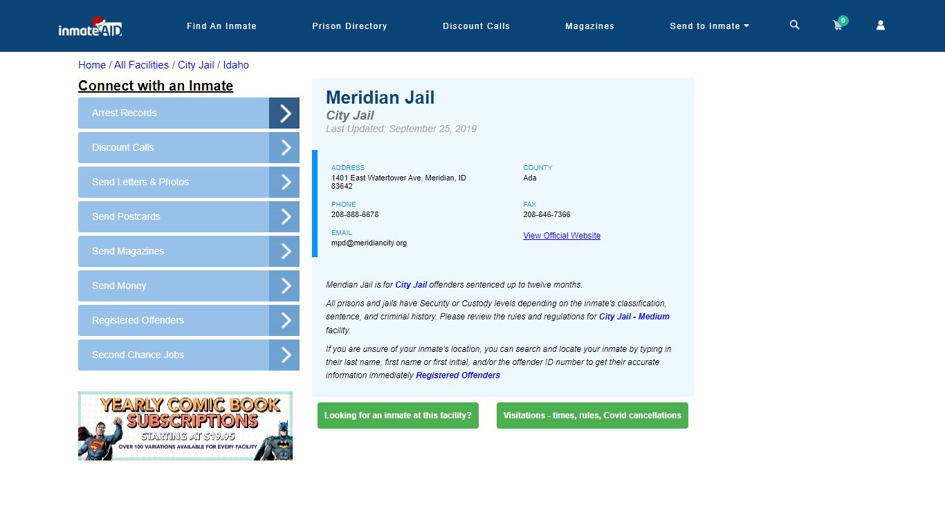 Meridian Jail | Inmate Locator